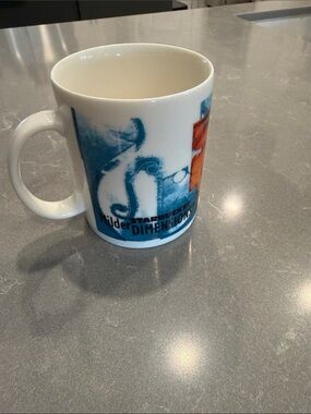 Vintage 1998 Starbucks Serenade Mug with Blue and Orange Graphic
